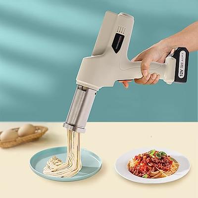 Electric Pasta Maker, Automatic Portable Handheld Noodle Maker Machine,  Household Multi Functional Rechargeable Pasta Noodle Ramen Maker Machine  with