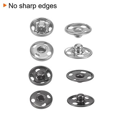 50 Sets Sew-on Snap Buttons Metal Snaps Fasteners Press Studs