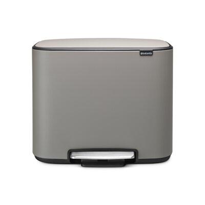 Brabantia Bo Touch Top Multi-Compartment Recycling Trash Can 3 x 3