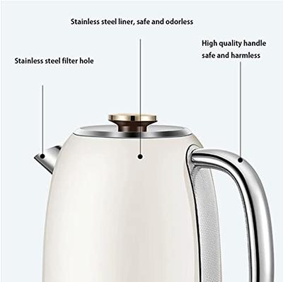 Kenmore Double-Walled Glass Electric Kettle 1.7L, Digital Temperature Control with 4 Pre-Sets, Black