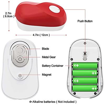 Electric Can Opener Smooth Edge Automatic Can Opener Hand Free Electric Tin  Opener One Touch Switch Portable Battery Powered