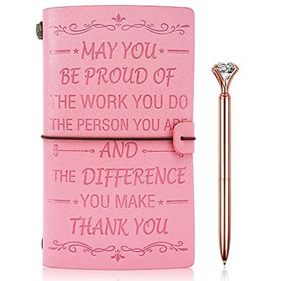 camelcamelcamel - Ctosree 20 Pcs Thank You Gifts Employee Appreciation  Gifts Inspirational Notebooks Leather Travel Journal for Women Men Coworker  Teacher Nurse Volunteer Students Retirement Team Worker, A6 (Vivid)