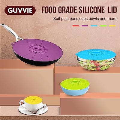 Silicone Lids Covers - Microwave Food Cover for Bowls,Cups,Pots,Pans Food  Safe BPA Free Silicone Bowl Covers Easy to Clean and Storage