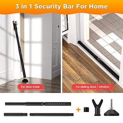 Door Security Bar, Door Stoppers Jammer Stick Bar for Safety, Adjustable  Door Lock Bar for Sliding Glass Patio Door, Apartment, Home - Anti Break in