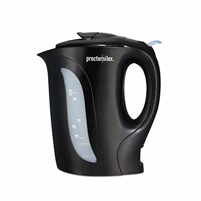 Proctor Silex Electric Tea Kettle, Water Boiler & Heater Auto-Shutoff &  Boil-Dry Protection, 1000 Watts for Fast Boiling, 1 Liter, Black (K2071PS)  - Yahoo Shopping
