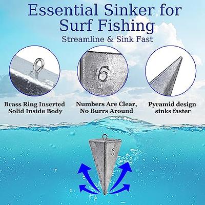 Pyramid Sinker for Freshwater and Saltwater Fishing, Weight (2 oz