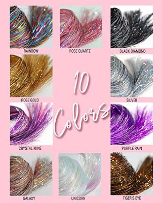 Silver Clip in Hair Tinsel Kit, Pack of 6Pcs Glitter Fairy Tinsel Hair  Extensions 20 Inch Shiny Hair Tinsel Heat Resistant, Sparkly Strands Hair  Accessories, Festival Gift for Women Girls Kids