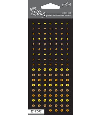 Jolee's Boutique Paper Puffy Gold Stars & Gems Plastic Stickers - 34 Pieces  