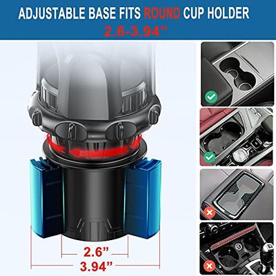 Cup Keeper Plus Car Cup Holder Adapter Expands to Hold Larger Beverage Containers Up to 3.7 Diameter- 2 Pack/Fits 32 oz Hydro Flask, Yeti, Nalgene