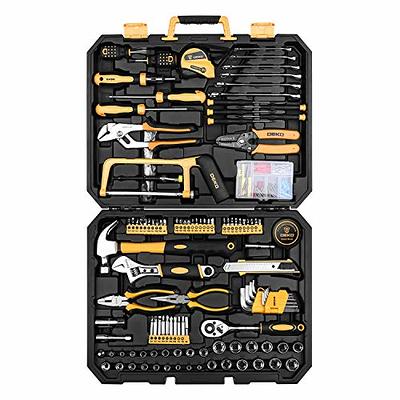 Apollo Household Tool Kit with 16.5 in. Tool Box Pink (170-Piece