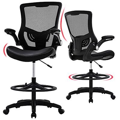 Ergonomic Mesh Mid Back Office Chair with Lumbar Support - Black