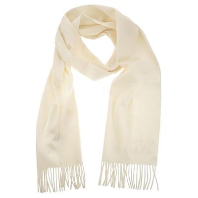 Max Mara Cashmere Scarf with Embroidered Monogram