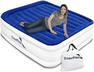 Simmons Rest Aire 17 Twin Air Mattress with Built-in Pump White/Blue