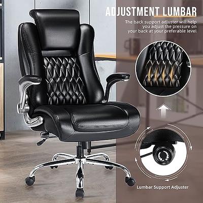 FAMSINGO Ergonomic Mesh Office Chair, High Back Comfortable Desk Chair with  Adjustable Lumbar Support, Headrest and Flip-up arms, Wide Memory Foam