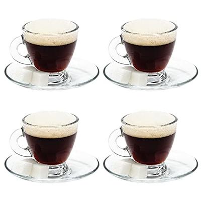 ionEgg Porcelain Espresso Cup with Saucer, Espresso shot Cup, 80ml/2.7Oz,  White