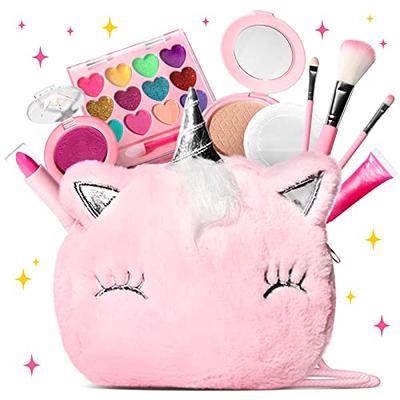 HOLYBELLE 22 Pcs Kids Makeup Kit for Girl, Washable Makeup Set Toy with  Real Cosmetic Case for Little Girls, Pretend Play Makeup Beauty Set  Birthday