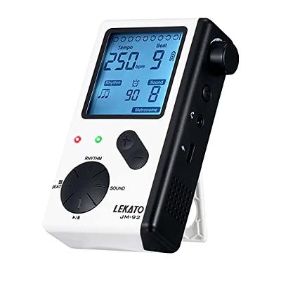 Electronic Digital Metronome for Piano Guitar Drum Ukulele Practice,  Metronome with Timer, 8 Beat Tones, Tone Generator for All Instruments,  White Black, by LEKATO - Yahoo Shopping