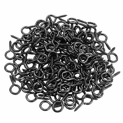 Axe Sickle Black 2 Inch Screw Eyes Metal Eye Hooks Small Eyelet Screws, 30  Pcs