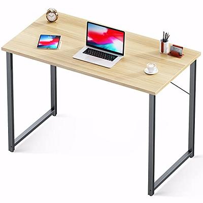 Coleshome 48 Inch Computer Desk, Modern Simple Style Desk for Home Office,  Study Student Writing Desk, Black