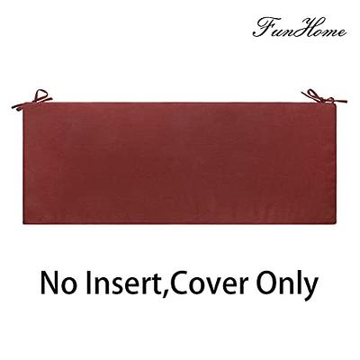 FUNHOME Water-Resistant Outdoor Bench/Settee Cushion Slip Cover,Patio  Furniture Cushion Covers,Garden Long Chair Cover ONLY-48x18x3 INCH (Red) -  Yahoo Shopping