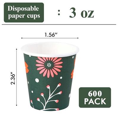 TV TOPVALUE 600 Pack 4oz Disposable Paper Cups, Bathroom Cups