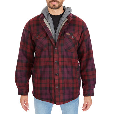 Sherpa-Lined Hooded Flannel Shirt-Jacket – Smith's Workwear