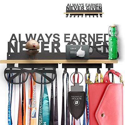 Cosmos Acrylic Medal Display Holder Trophy Shelf Organizer Medal Award  Display Hanger Rack & Trophies Cup Display Wall Mount Floating Shelf for  Sport Awards Running Marathon Athletes (Solid White) - Yahoo Shopping