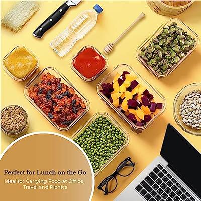 Utopia Kitchen Plastic Food Storage Container Set with Airtight Lids - Pack of 12 (6 Containers & 6 Snap Lids)- Reusable & Leftover Lunch Boxes 