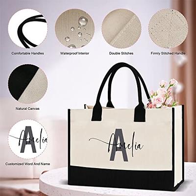 Personalized ANY INITIAL Canvas Initial Tote/ Custom Tote Bag