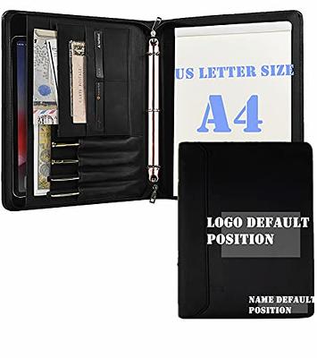 Personalized Vintage 3-ring Binder Portfolio for Men,monogrammed Padfolio  With A4 Notepad Case,handmade Business Leather Compendium Gifts -   Israel