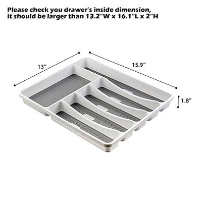 Umilife Kitchen Drawer Organizer, 12 Inch Silverware Utensil Tray Holder, Extra  Deep, with Non-Slip Feet & Grooved Drawer Divider, 6 Slots Total Bamboo  Wood Caddy for Flatware Cutlery Knives - Yahoo Shopping