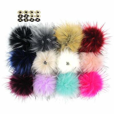 Extra Large Faux Fur Pom Poms with Snap