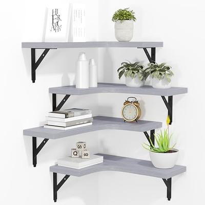 Minori Floating Shelves for Wall, Bathroom Shelves for Over The Toilet  Storage - Set of 3 - Gray