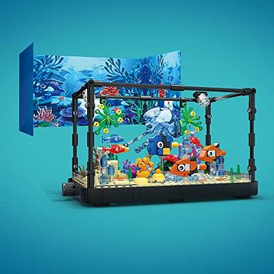 Fish Tank Set Cute Block Model Decoration