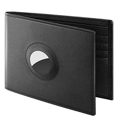 AirTag Billfold Wallet with Large Coin Pouch Brown