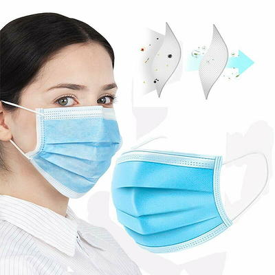 PM PERFORMOTOR 50 Pcs Disposable Face Cover 3-Ply Filter Non Medical  Breathable Earloop Masks (Pink)