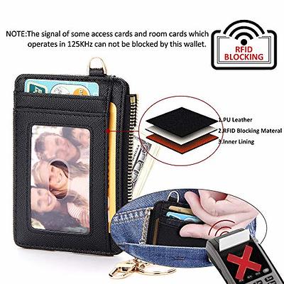 Minimalist Credit Card Holder Rfid Blocking Leather Wallet,slim Front  Pocket Wallet - Temu