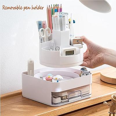 Tuzee Detachable Multifunctional Pen Holder With Drawer, Diy Desk Supply Organizer, Art Supply Storage Organizer Desktop, Size:9.65x5.91x10(lwh) 