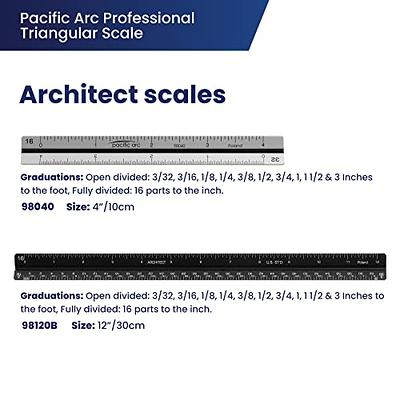 Architectural Ruler 30 Cm Aluminum Triangular Ruler Various Scales