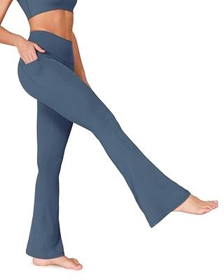 UEU Womens Smocked Ruffle High Waisted Wide Leg Pants Casual Loose Yoga  Sweatpants Lounge Pajamas with Pockets
