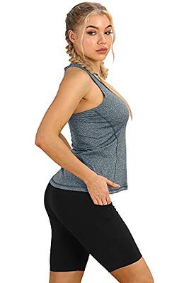 icyzone Workout Tank Shirts Women - Athletic Exercise Yoga Gym