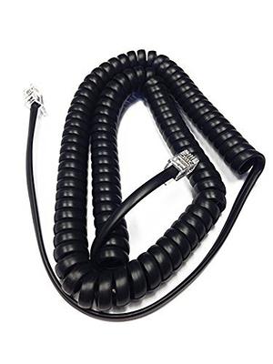 Curly phone cord and RJ11 4 wire 1m