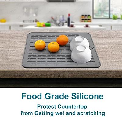 Drying Mat for Kitchen Counter Non-Slip Silicone Mat Kitchen Heat-Resistant