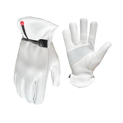 Premium Cowhide Leather Driver Work Gloves (Men's M)