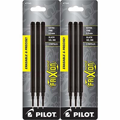 Pilot Frixion erasable pens refill, 9 refill bundle Black gel ink fine  point 07 (Black)