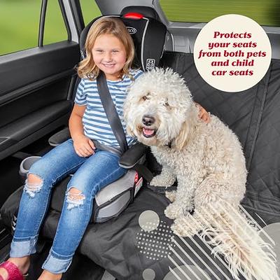 Lassie 4 in 1 Full Coverage Dog Floor Car Hammock,100% Waterproof Dog Car  Seat Covers for Back Seat with Mesh Window for Sedans,Backseat Bench  Protector for Cars, SUVs and Trucks etc 