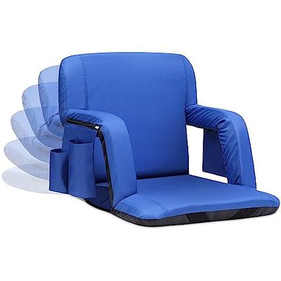 Folding Stadium Seat Cushion with Backrest (Navy)