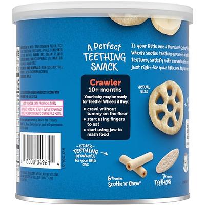 Gerber Snacks for Baby Teether Wheels, Banana Cream, 1.48 Ounce