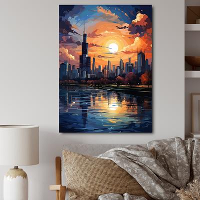 chicago skyline pop art