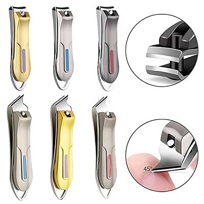 DNHCLL 2 PCS Metal Slanted Edge Nail Cutting Clippers Pedicure Manicure  Tool Slanted Tip Cuticle Nail Clipper Cutter Nail Clipper Cutter Pedicure